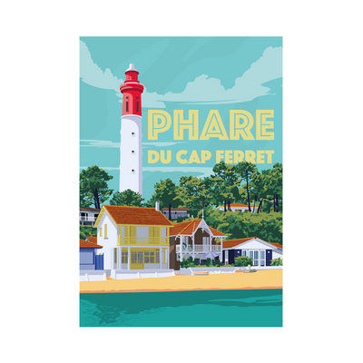 PRINTYMANIA Affiche Phare du cap ferret Multicolore