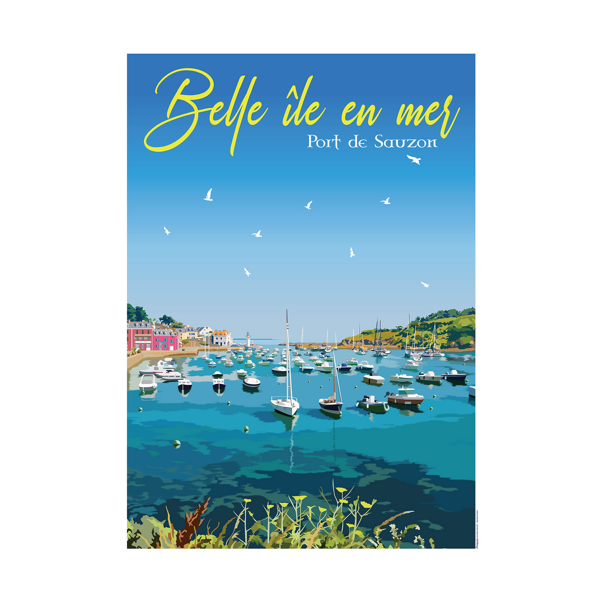 PRINTYMANIA Affiche Belle île en mer Multicolore
