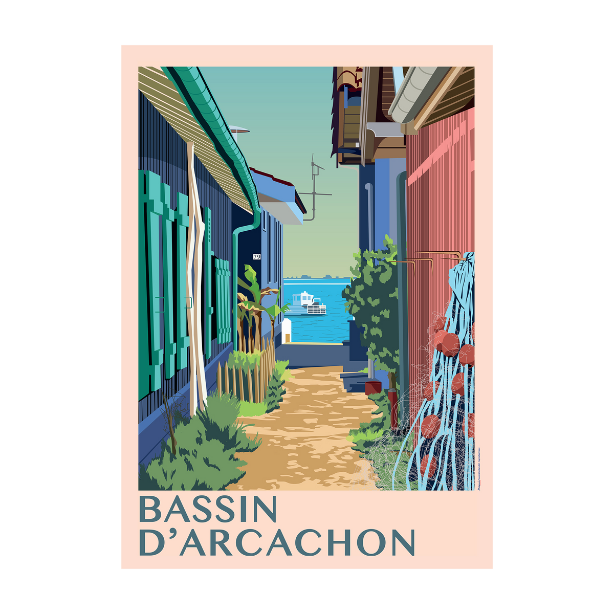 PRINTYMANIA Affiche Bassin d'arcachon Multicolore