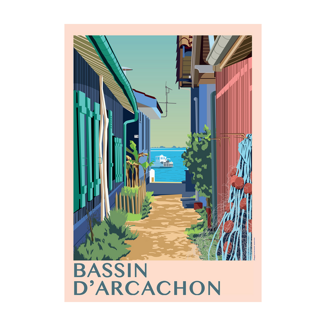 PRINTYMANIA Affiche BASSIN D'ARCACHON 30 x 40 cm