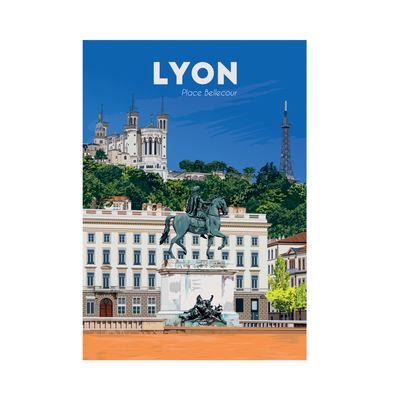PRINTYMANIA Affiche Lyon Multicolore