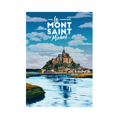 PRINTYMANIA Affiche Mont saint-michel Multicolore