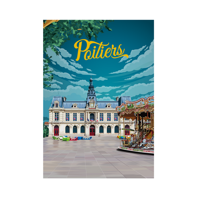 PRINTYMANIA Affiche Poitiers Multicolore