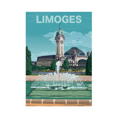 PRINTYMANIA Affiche Limoges Multicolore