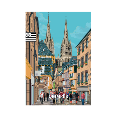 PRINTYMANIA Affiche Quimper Multicolore