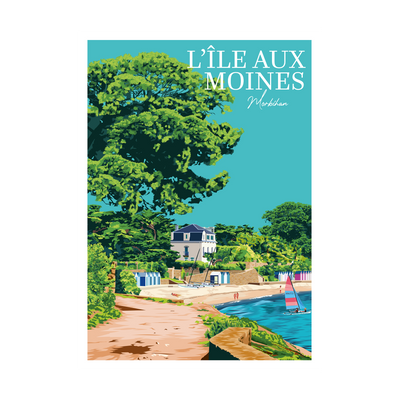 PRINTYMANIA Affiche Île aux moines Multicolore