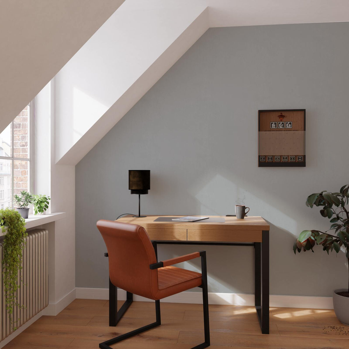 4MURS Papier peint intissé Classic line Gris béton Lisse