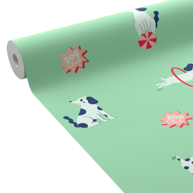 4MURS Papier peint intissé CASPER coloris vert d'eau