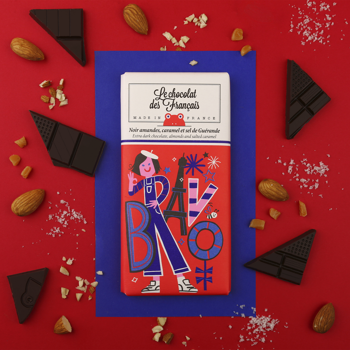 LE CHOCOLAT DES FRANÇAIS Chocolat Bravo 80G