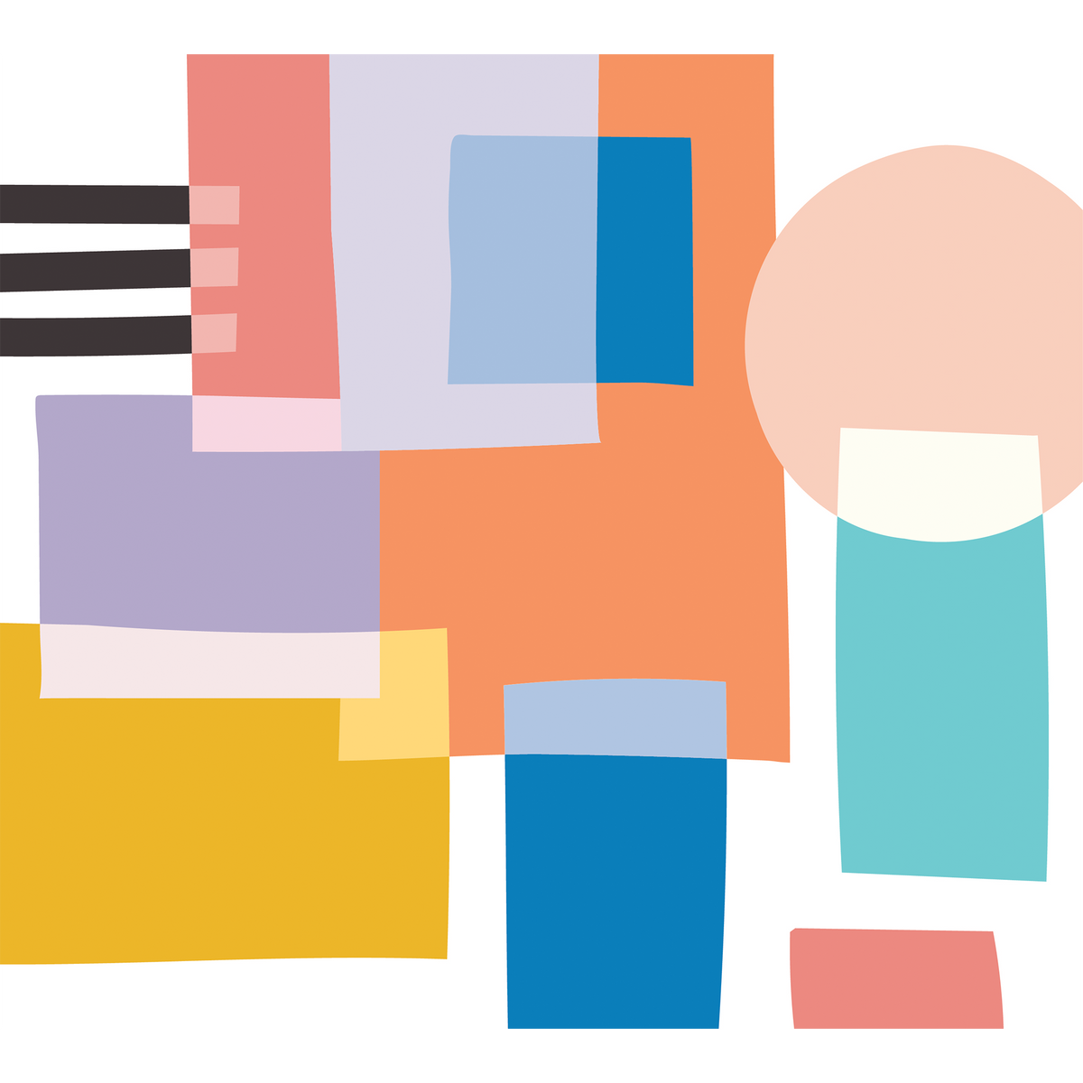 4MURS Papier peint panoramique XL Camilo Multicolore Satiné