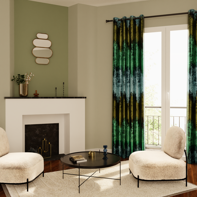 Rideau XANE coloris colvert 140 x 260 cm