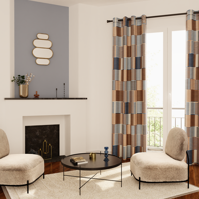 4MURS Rideau occultant Luke Bleu acier