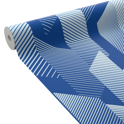 4MURS Papier peint intissé Bruce Bleu électrique