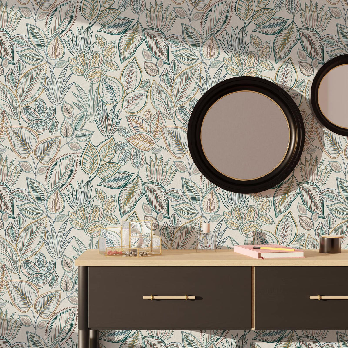 Papier peint intissé Celian Multicolore