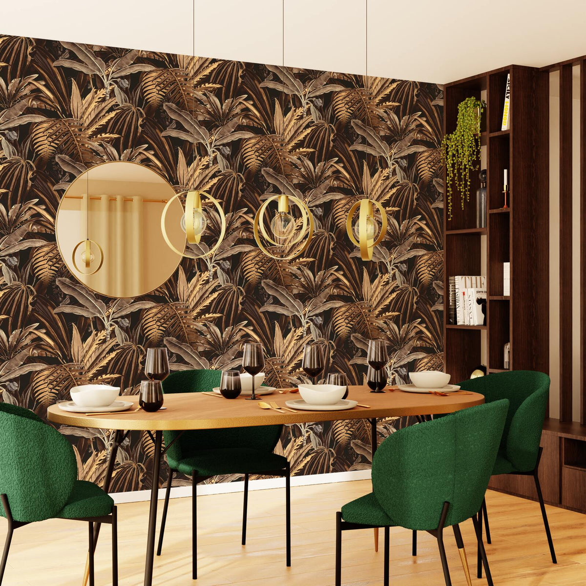 Papier peint intissé Auriane Noir