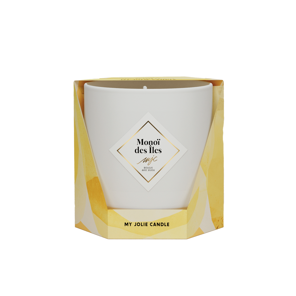 MY JOLIE CANDLE Bougie bijou Les essentielles Blanc Monoi des iles 200G