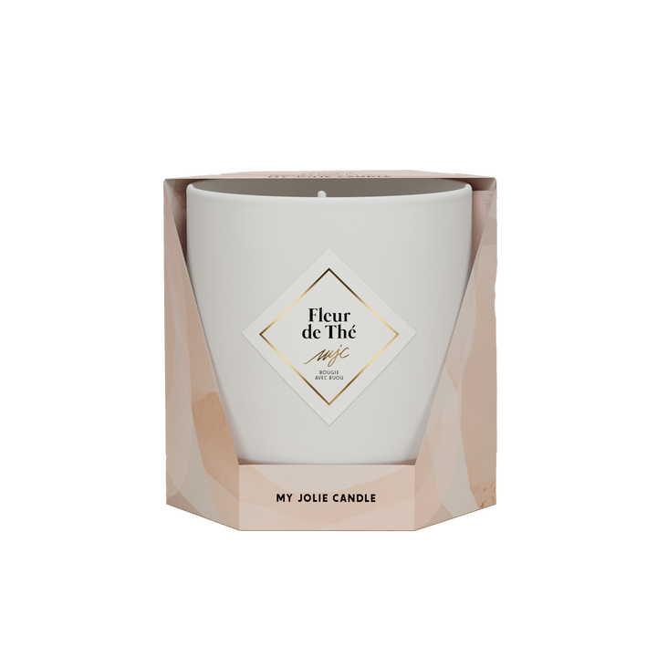 MY JOLIE CANDLE Bougie bijou Les essentielles Blanc Fleur de thé 200G