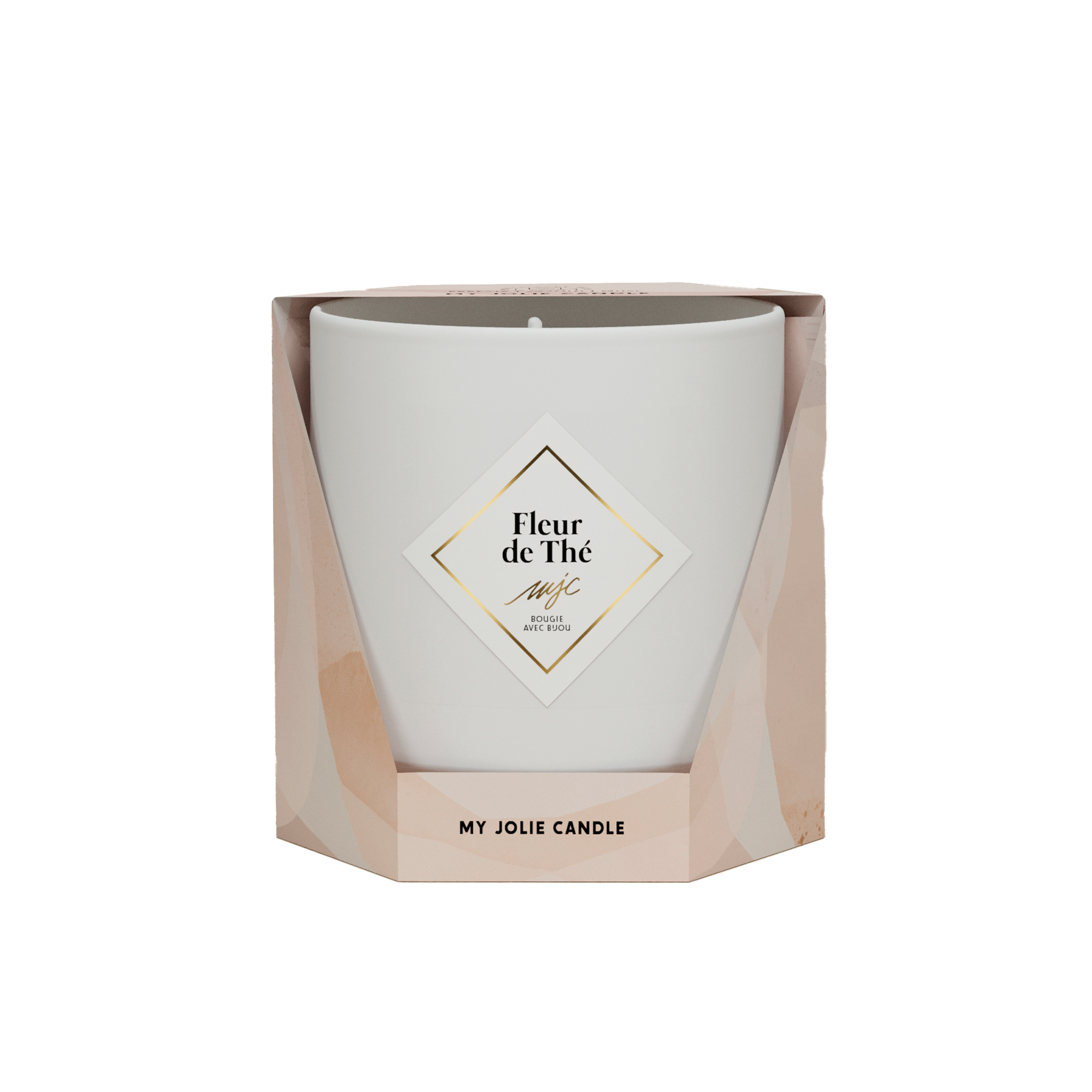 MY JOLIE CANDLE Bougie bijou Les essentielles Blanc Fleur de thé 200G