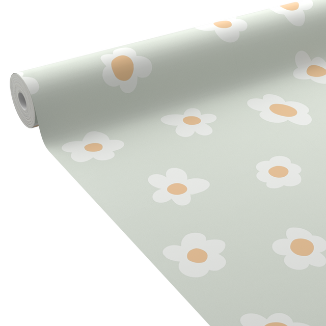 4MURS Papier peint intissé MARGARIDA coloris vert d'eau