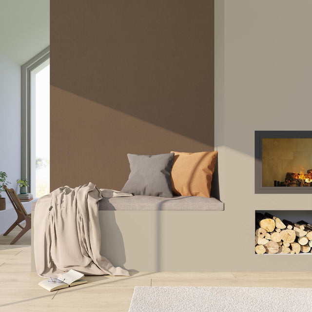 Papier peint intissé FLORENTINE coloris praline