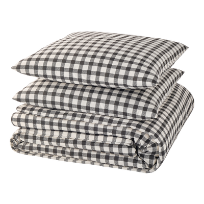 4MURS Parure de lit en toile de coton Sol Beige/anthracite