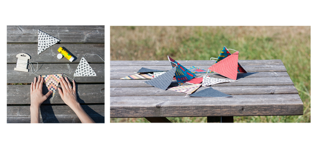 Photos de guirlande de fanions finalisée