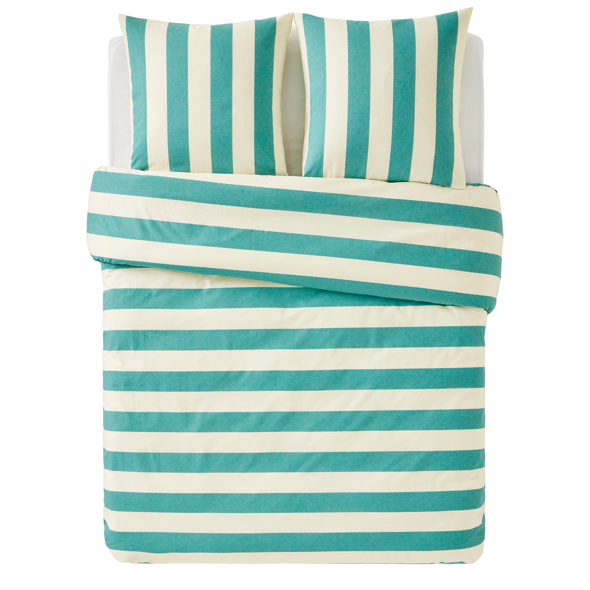 4MURS Parure de lit en toile de coton Dee Vert/jaune