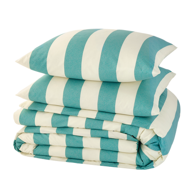 4MURS Parure de lit en toile de coton Dee Vert/jaune