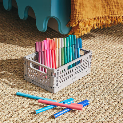 AMADEUS CADES Panier de rangement Mahé Gris