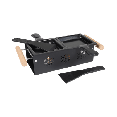 Raclette à la bougie Duo snow Noir