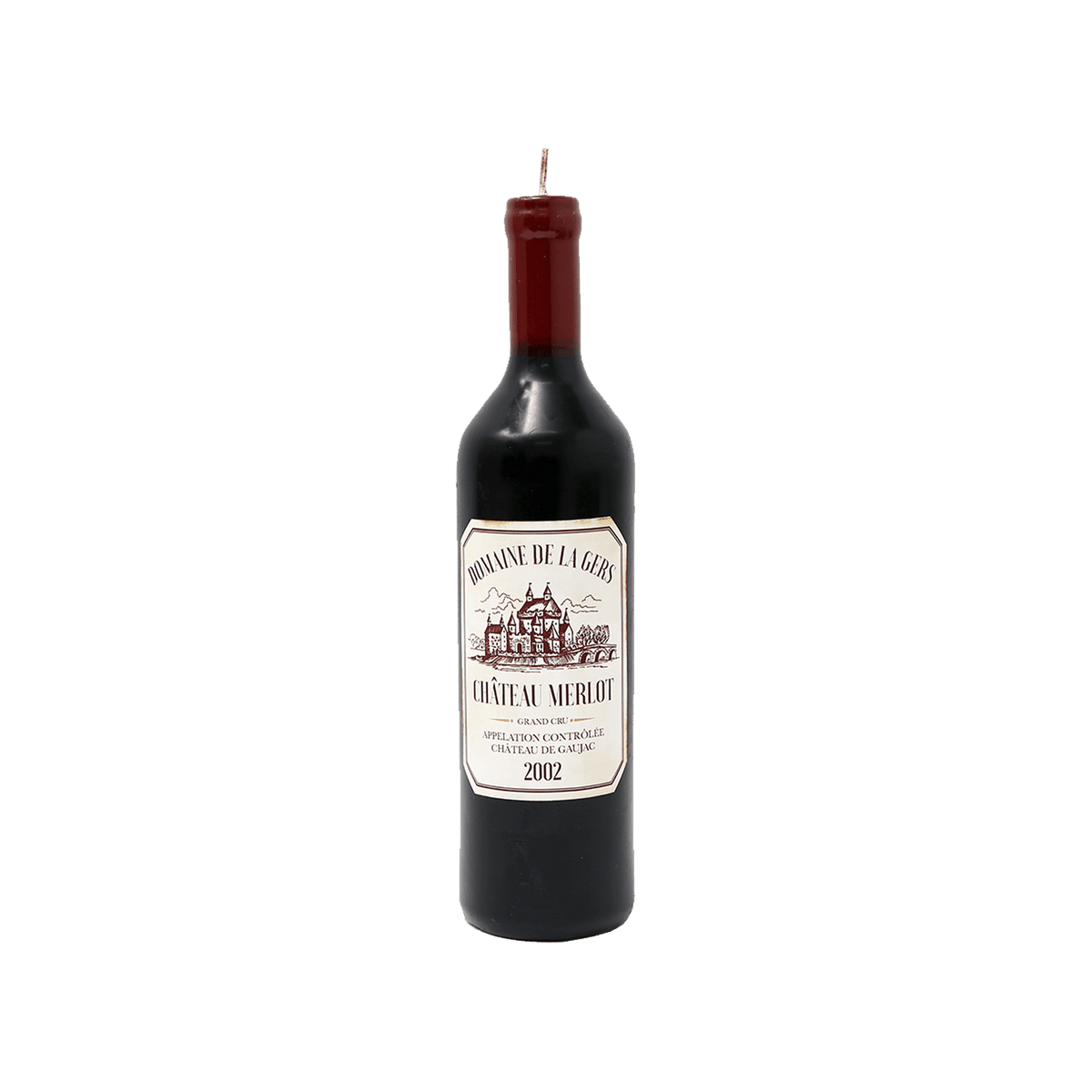 Bougie Bouteille de vin Noir
