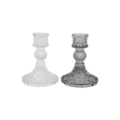 Bougeoir Blig Gris, blanc