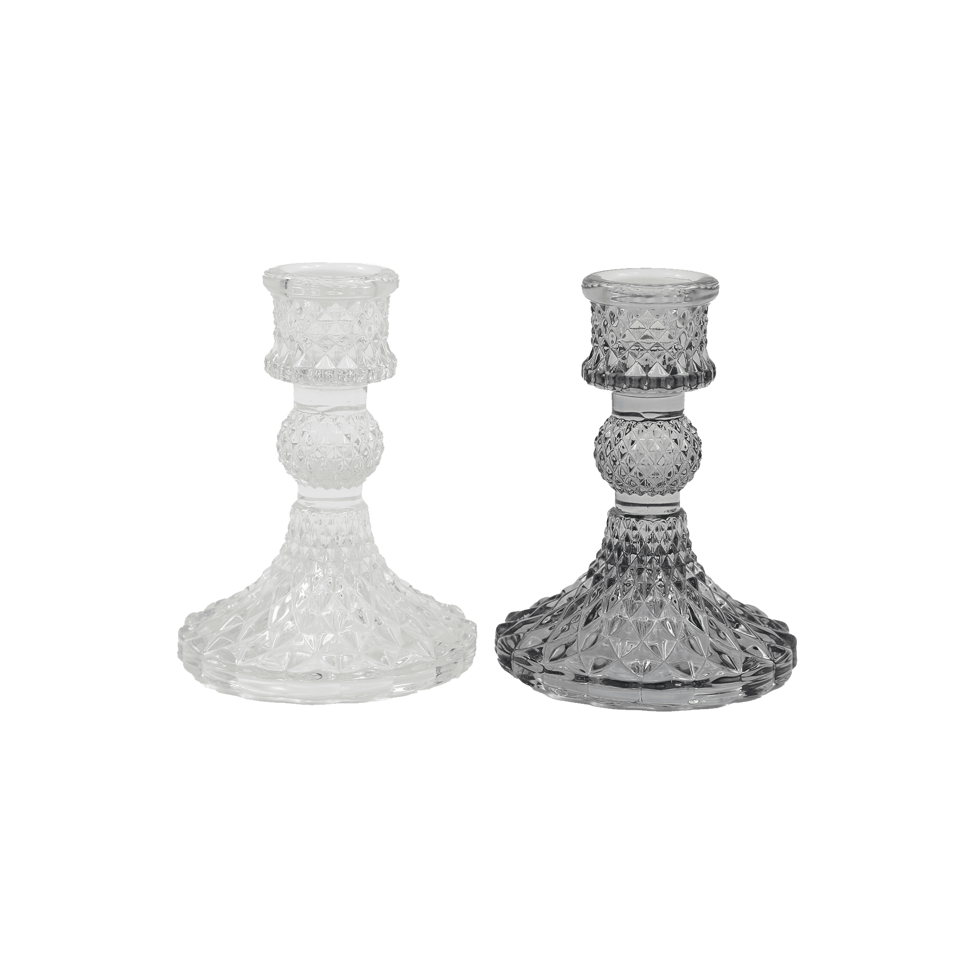 Bougeoir Blig Gris, blanc