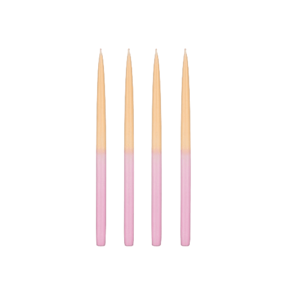 Bougie Dip-dye Rose, pêche