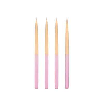 Bougie Dip-dye Rose, pêche