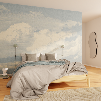 Papier peint panoramique XL Nube Bleu ciel Satiné