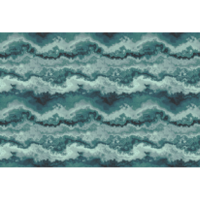 Papier peint panoramique XL Mosaico Vert bouteille Satiné