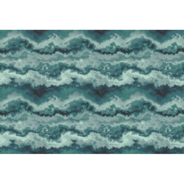 Papier peint panoramique XL MOSAICO 400 x 270 cm vert bouteille