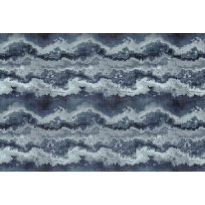 Papier peint panoramique XL Mosaico Bleu foncé Satiné