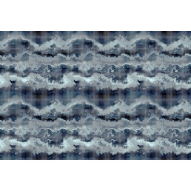 Papier peint panoramique XL MOSAICO 400 x 270 cm bleu foncé