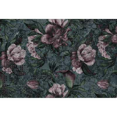 Papier peint panoramique XL Blomster Multicolore Satiné