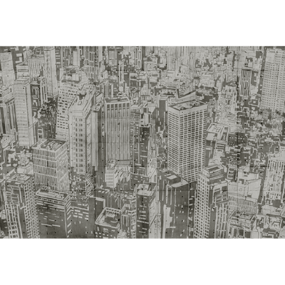 Papier peint panoramique XL Ginza Gris béton Satiné