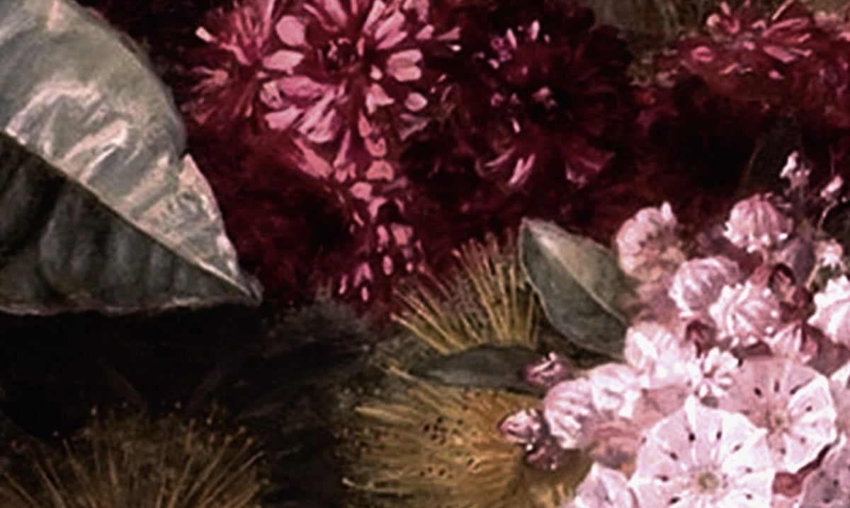 Papier peint panoramique XL Filamene Mauve et noir Satiné