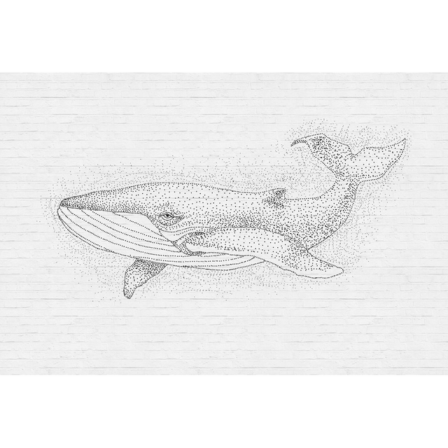 Papier peint panoramique XL WALLY 400 x 270 cm blanc