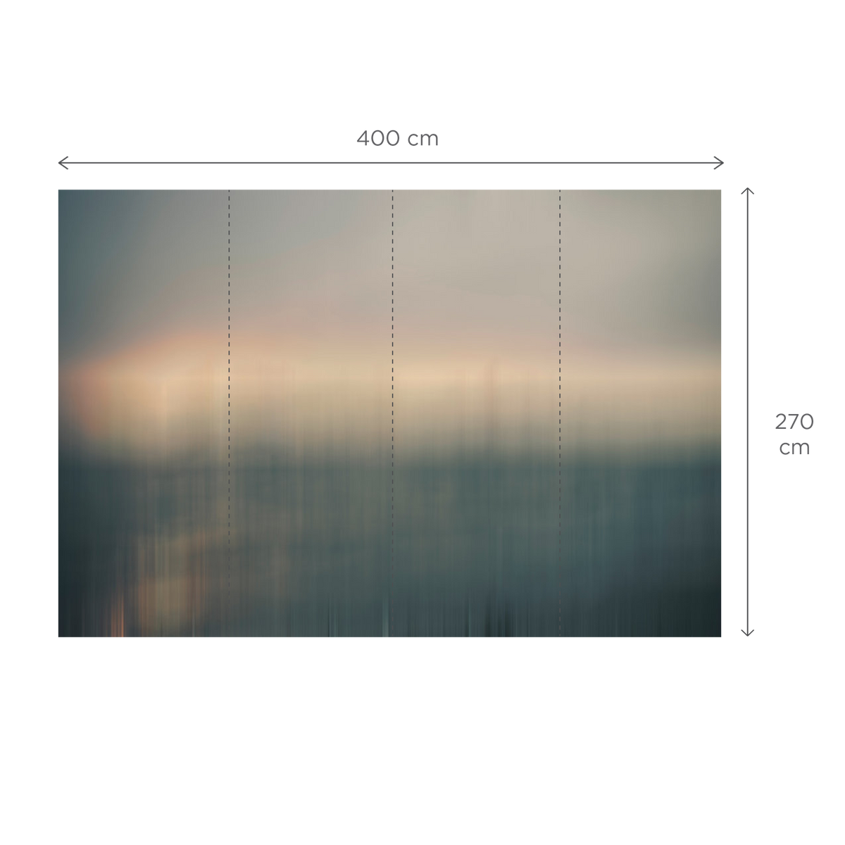 Papier peint panoramique XL Lutime Vert kaki Satiné