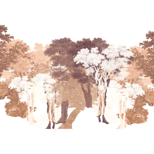 Papier peint panoramique XL MARAVELA 400 x 270 cm brun automnal