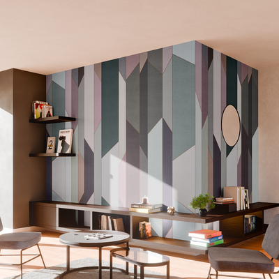 Papier peint panoramique XXL Theotime Rose Satiné