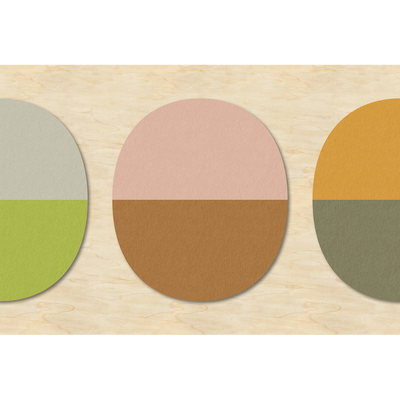 Papier peint panoramique XL Ovaline Rose pastel et brun Satiné