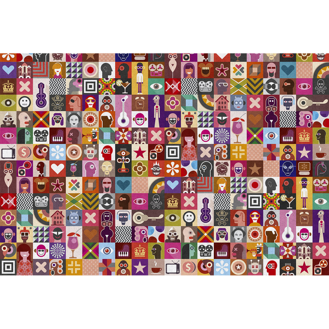 Papier peint panoramique XL PELMEL 400 x 270 cm multicolore