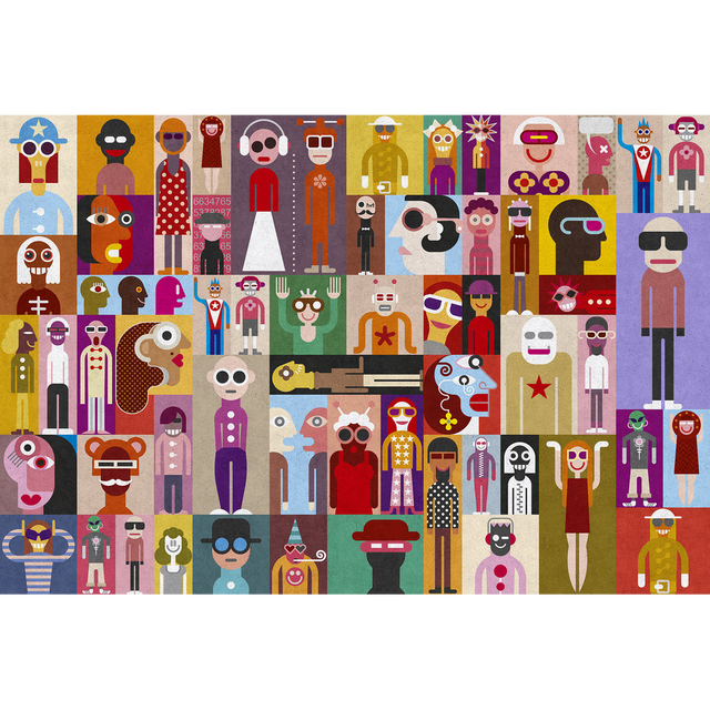 Papier peint panoramique XL PELMEL 400 x 270 cm multicolore